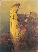Wojciech Gerson Ruins of castle tower in Ojcow oil painting on canvas